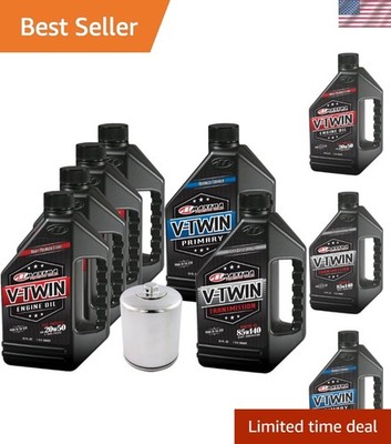 VTTOCK15 Complete Engine Oil Change Kit for V-Twin Full Synthetic 20w50 Harle...