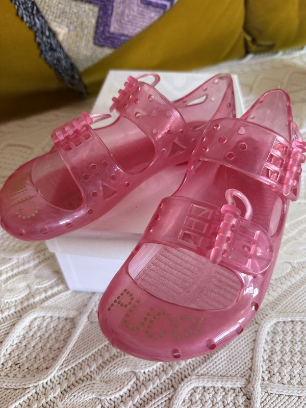 Emilio Pucci Pink Fluo Jelly Mary Jane Flats Shoes EU 35 36 Made in Italy