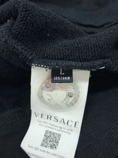 VERSACE felpa con cappuccio L cotone BLK a89514S