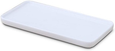 Keramik Waschtischablage weiß rechteckig, Badewannenablage Bad Organizer, Kosmetik