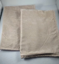 Set of 2 Velour Plush Square Soft Pink Rose Cozy Mauve Pillow Covers Unmarked 