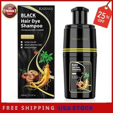 3-in-1 Black Hair Dye Shampoo for Gray Coverage, Natural Herbal Care Men  Women