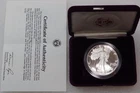1987 American 1 oz Silver Eagle BU Frosty Luster .999 Fine Silver Box/COA #P360