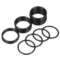20 StüCk 1,6 Zoll Metall-O-Ringe, Galvanisierte O-Ring-Schnalle Mattschwarz