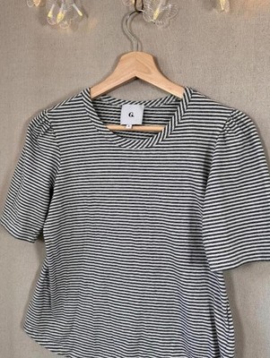 G Label Goop Puff Sleeve Cotton Linen Tee Shirt | Size S