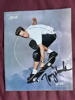 Signed Tony Hawk Got Milk Flyer - X-Games 1999