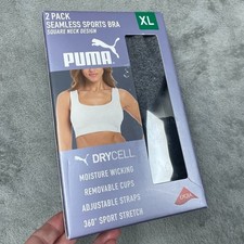 Puma 2 Pack Seamless XL Sports Bra DryCell Moisture Wicking d0626