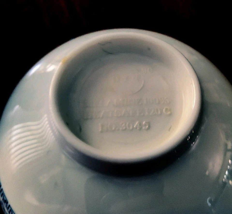 Juego de 4 Arroceros Melamina Azul/Blanco (M1) Foto 3 de 4