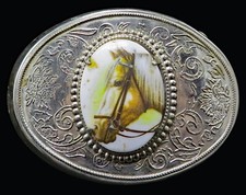 Horse Western Filigree Vintage Belt Buckle