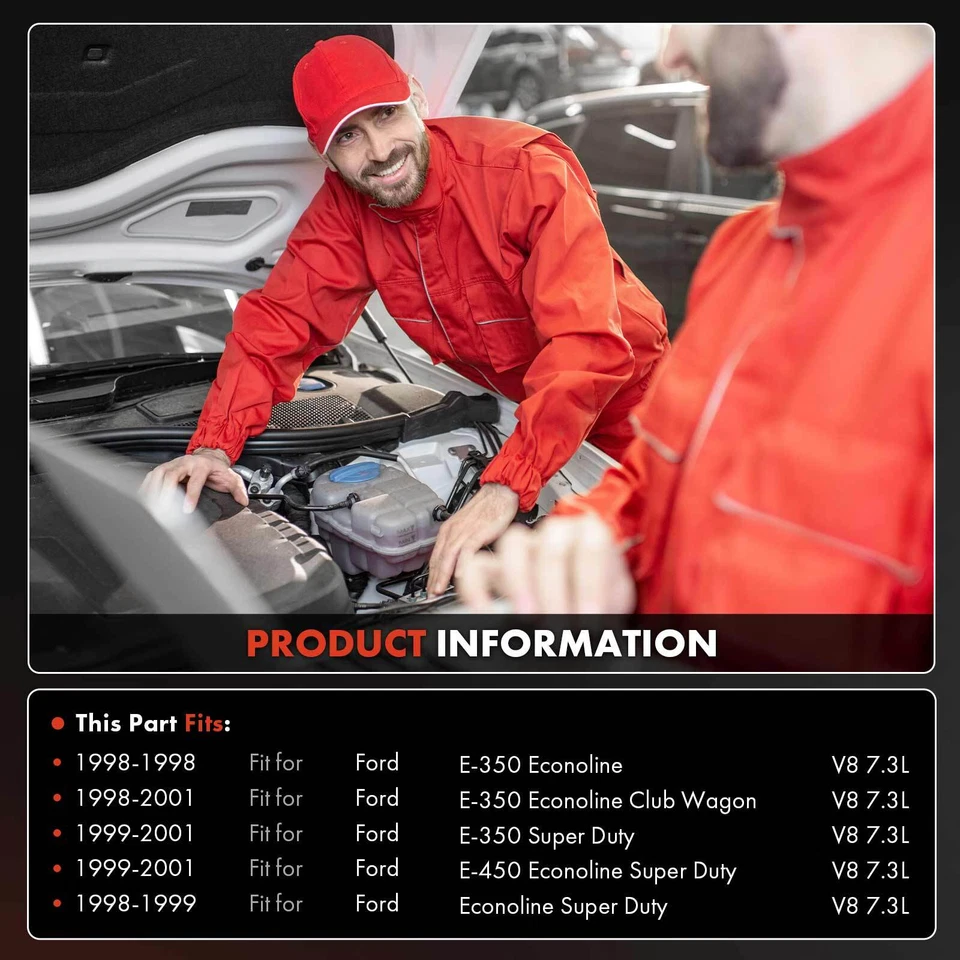 Compresor de aire acondicionado con 8 ranuras para Ford E-350 Econoline Super Duty 1998-2001 V8 7,3 L Foto 2 de 4