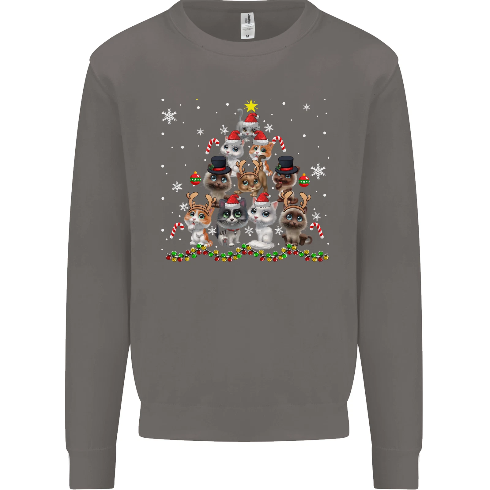 Christmas Cat Tree Men's Sweatshirt