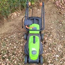 Goplus 14 Inch 2-in-1 Electric Lawn Mower +Grass Collection Bag 12 Amp (Green)