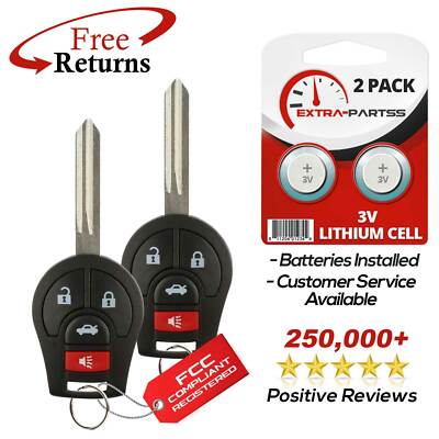 2 For 2007 2008 2009 2010 2011 2012 2013 2014 2015 Nissan Versa Remote Key Fob