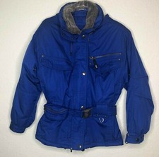 Killy Technical Equipment Ladies Blue Long Sleeved Hooded Ski Jacket Size 8 Euc