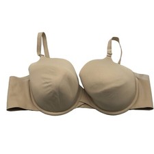 Cacique Lightly Lined Full Coverage Bra Nylon  Spandex Beige 44C