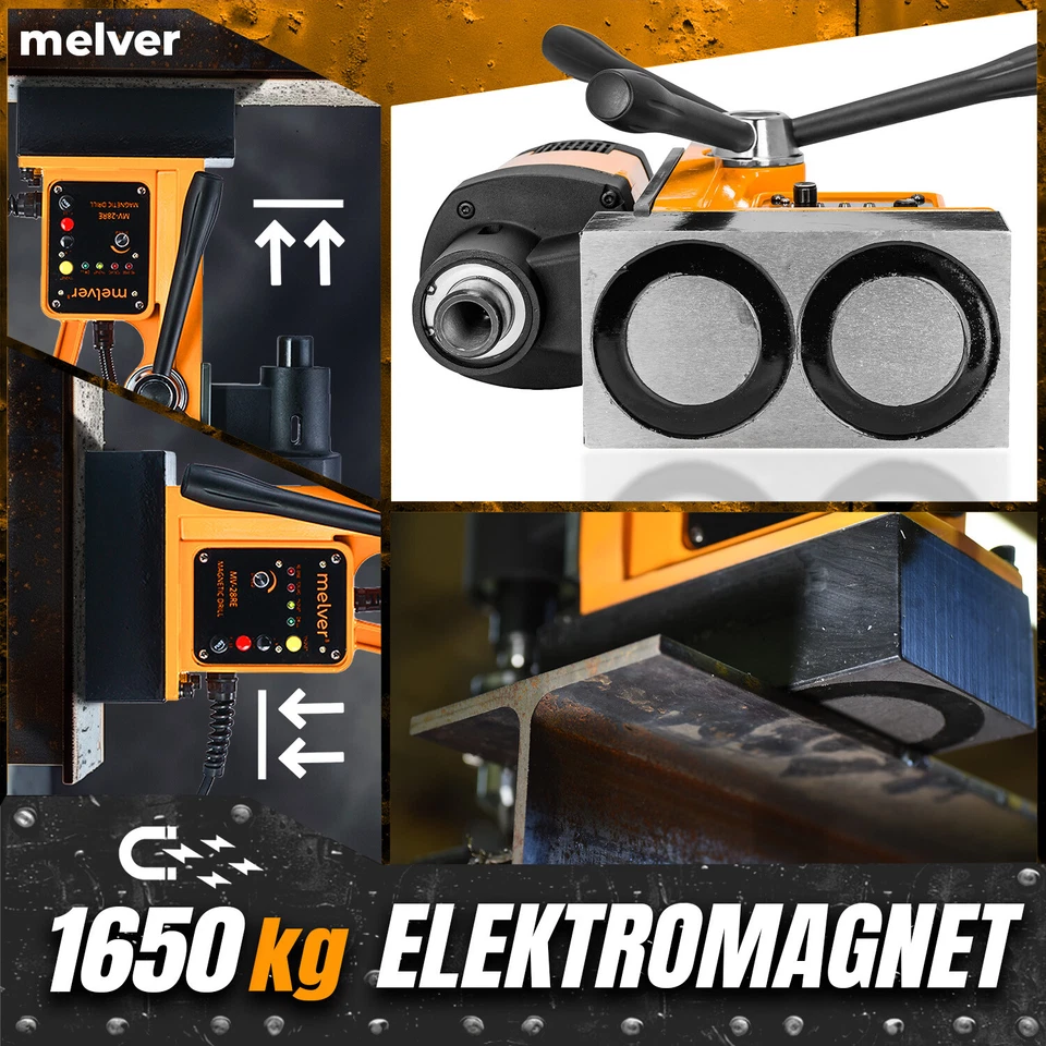 Magnetic Drilling 1800W Mag Drill Heavy-Duty 230V Tapping 80mm MELVER - Image 3 of 4
