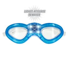 NEW- Dolfino Kids, Eye Pop Led Light-Up Goggles, Latex-free, Adjustable, BLUE 