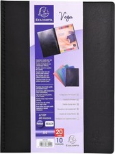 Image of EXACOMPTA 88220E -VEGA SOFT PVC DISPLAY BOOK - 10 POCKET ( 20 SIDES) GREAT VALUE