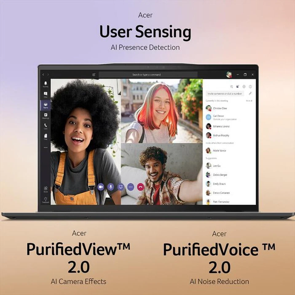 Copilot+ AI ACER SWIFT 14 AI SF14-11-X9T 14.5" 2.5k 16 1TB X PLUS X1P-64100-10C - Bild 3 von 4