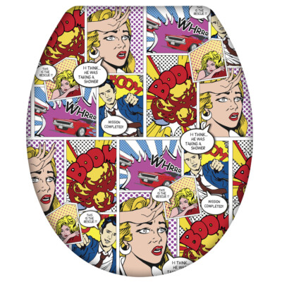 WENKO WC-Sitz ''Pop-Art'', Duroplast, Mehrfarbig