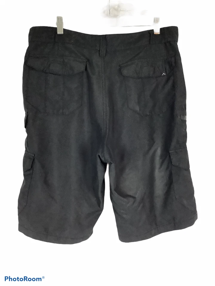 Pantalones cortos cargo Denali ligeros que absorben la humedad para hombre - negros, talla 34 Foto 2 de 4