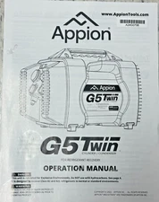 Appion G5 Twin Piston Refrigerant Recovery Unit, Original Owners Manual, 23 Page