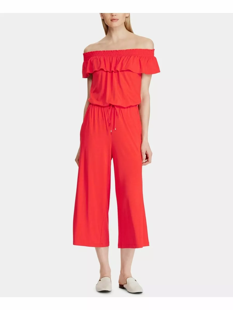 Lauren Ralph Lauren Womens Matsuko Off The Shoulder Cropped