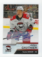 2018-19 Upper Deck AHL #25 Julien Gauthier autograph