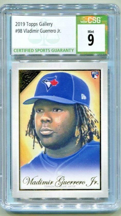 vladimir guerrero jr サイン 2019 panini 2019 TOPPS GALLERY VLADIMIR GUERRERO JR RC #98 CSG 9 MINT