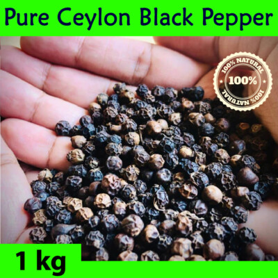 Pure Ceylon Black Pepper Seed Quality Sun Dried Organic Spices Products 1kg