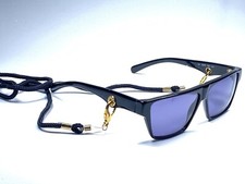 VINTAGE GIANFRANCO FERRE GFF 181 BLACK GOLD DETAILS MADE IN ITALY SUNGLASSES