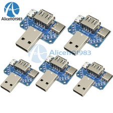5PCS USB Converter Female to Male Type-C USB to Micro USB to 4P Terminal 2.54mm