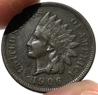 1906 United States Indian Cent Coin Philadelphia Mint Condition XF