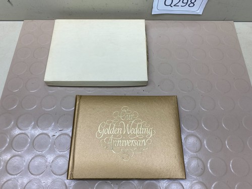 Vintage? C.R. GIBSON USA OUR 50TH WEDDING ANNIVERSARY GUEST & GIFTS BOOK GOLD