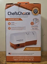 Chef's Choice Electric Knife Sharpener 2 Stage Diamond Hone, Made USA, Open Box
