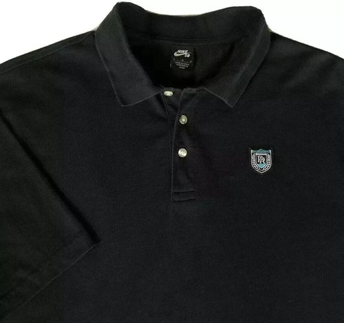 NIKE SB Polo Black Shirt Men's Large RR 