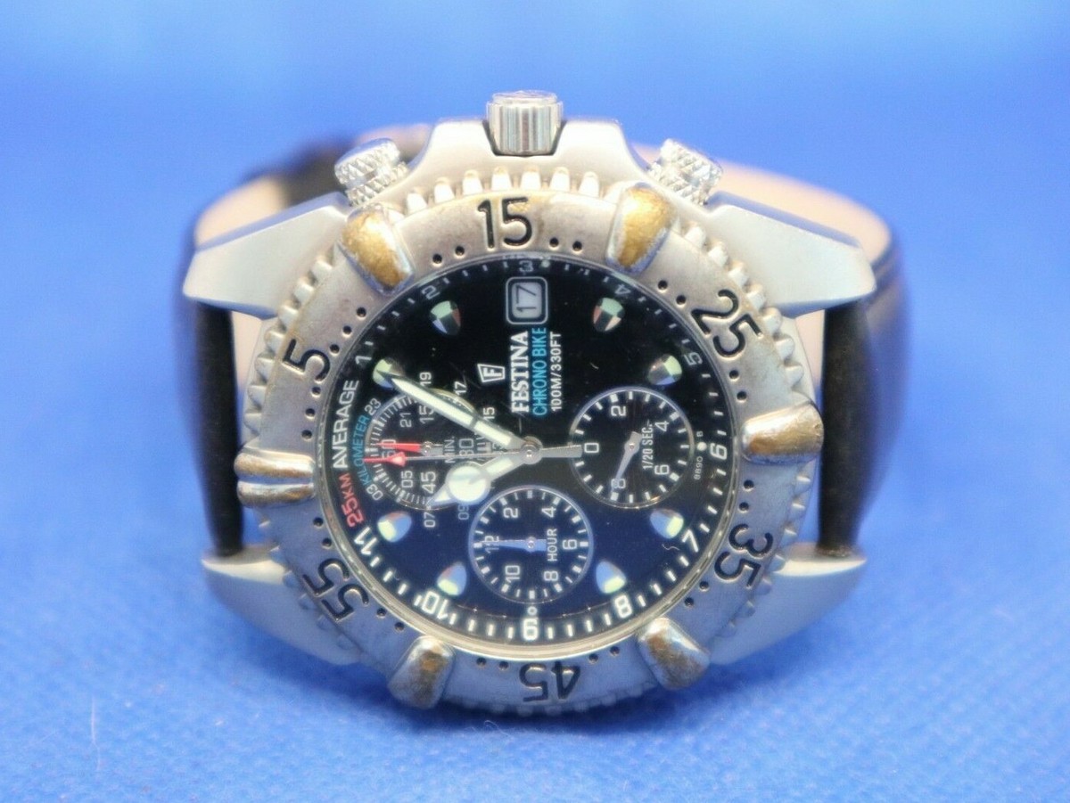 VINTAGE Ancienne Montre Watch Uhr FESTINA Chrono Bike 8890B