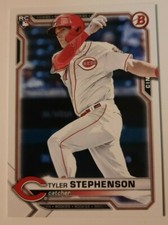 2021 Bowman TYLER STEPHENSON Base RC Rookie Card #20 Cincinnati Reds. rookie card picture