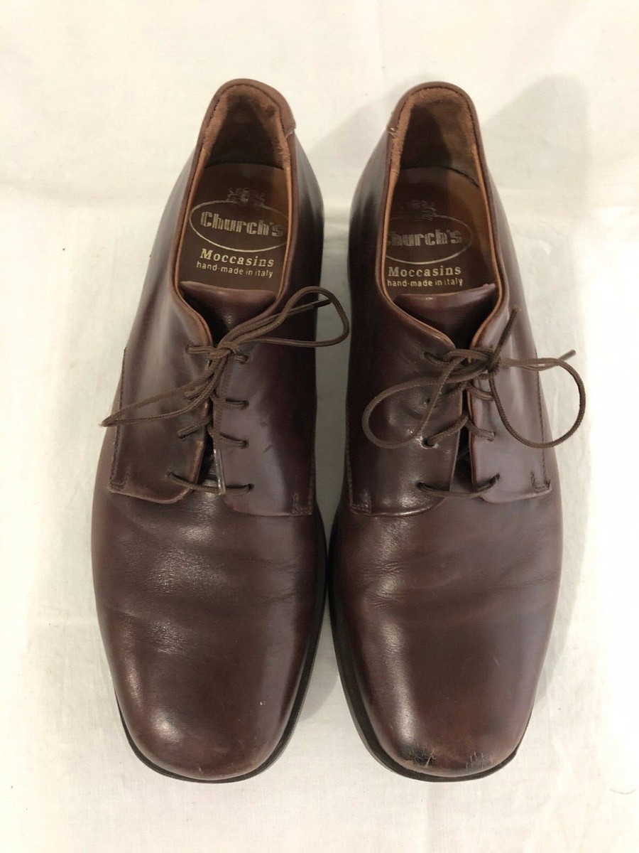 Church's Made in Italy 'Mario' Lace-Up Derby Shoes Brown Leather