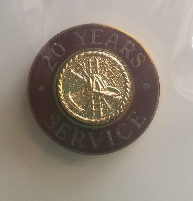 20 Years Service Fire Collar Brass Firefighter Chief 11/16 Medium eBay