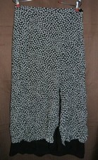 Women's TALBOTS Black White Floral Patterned Skirt Size 8P