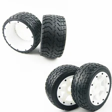 Front rear on road tires white wheels for HPI Rovan KM baja 5b 5t buggy