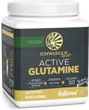 Sunwarrior Active Glutamine Powder for Muscle Recovery & Gut Health Support