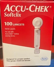 Accu Chek Softclix Lancet Urządzenie Pasek testowy poziomu cukru we krwi Cienki wskaźnik 100ct