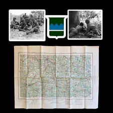 RARE WWII 80th Infantry Division 1945 Rhine Central Germany NURNBURG Combat Map