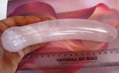 9.5'' EXTRA LARGE  Rose Quartz  Wand Yoni Massager  Crystal Healing US DUTY PAID