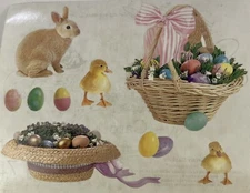 EASTER BASKETS Photoessence Stickers(9pc)Mrs.Grossman's •Easter•Animal•Bunny•