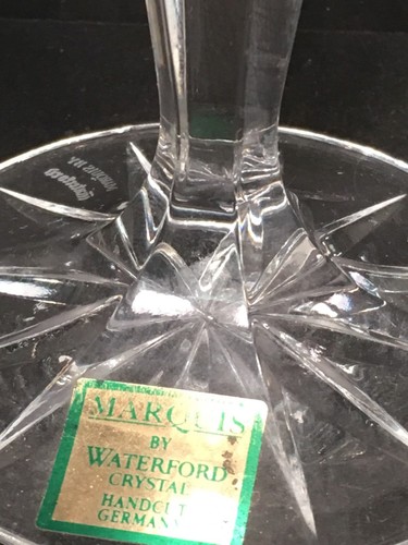 2 MARQUIS BY WATERFORD CRYSTAL CANDLE HOLDERS 6" w/ Tags Marked EUC - Picture 5 of 7