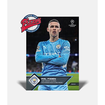 その他 2020 Phil Foden Topps Chrome Speckle 2022-23 Topps Chrome UCL Manchester City Phil Foden Blue