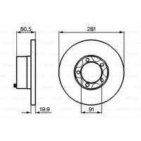 Bosch 2X Bremsscheibe Vorne 281 Voll FüR Vw Lt 40-55 I 0 986 478 138